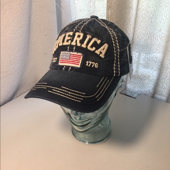 "America" Cap w/ Stitching Accent - Picture 5 of 10